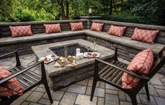 Belgard Pavers Fireplace Design`