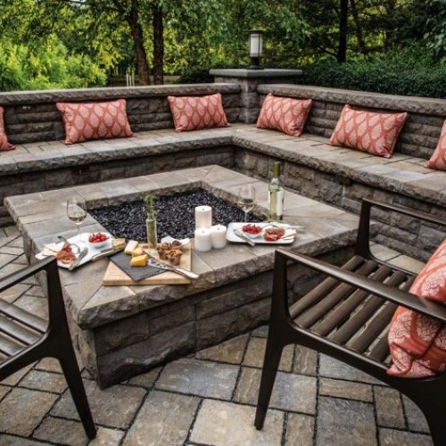 Belgard Pavers Fireplace Design`