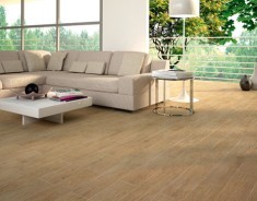 Porcelain tile flooring